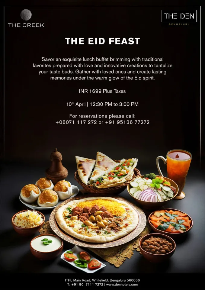 Experience the Joy of Eid with Our Exquisite Lunch at The Den, Bengaluru