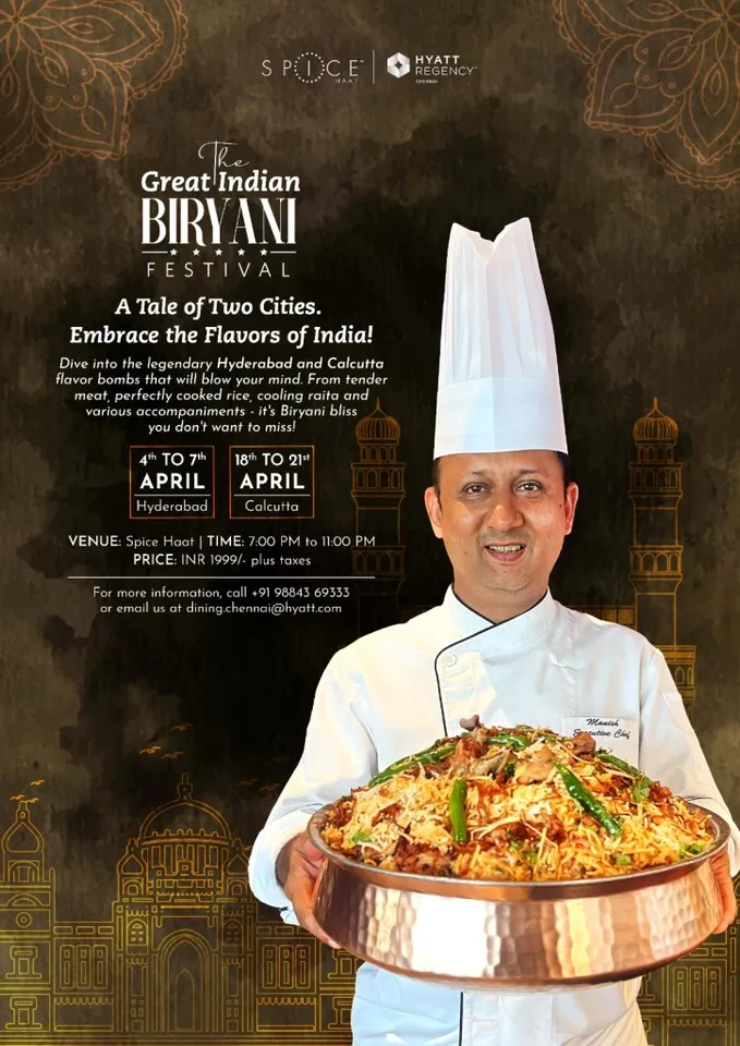 Hyatt Regency Chennai presents The Great Indian Biryani Festival