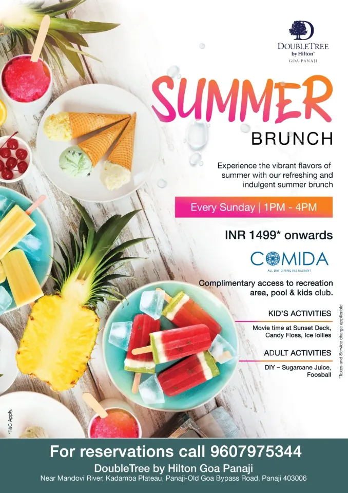 Weekend Bliss at Comida, DoubleTree by Hilton Goa Panaji: Exciting Weekend Awaits!