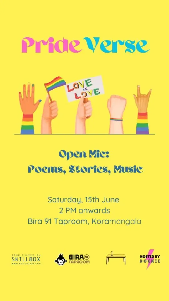 Celebrate Pride Verse at Bira 91 Taproom, Koramangala with an Enchanting Evening of Poems, Stories, and Music