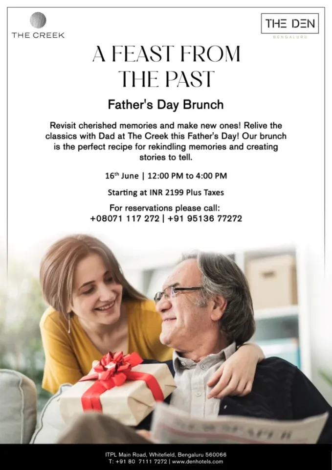 Celebrate Father's Day with a Nostalgic "Feast from the Past" Brunch at The Den, Bengaluru