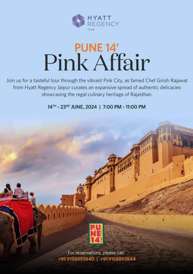 Pune 14 by Hyatt Regency Pune Hosts "Pink Affair", Features Renowned Chef Girish Rajawat's Authentic Rajasthani Cuisine