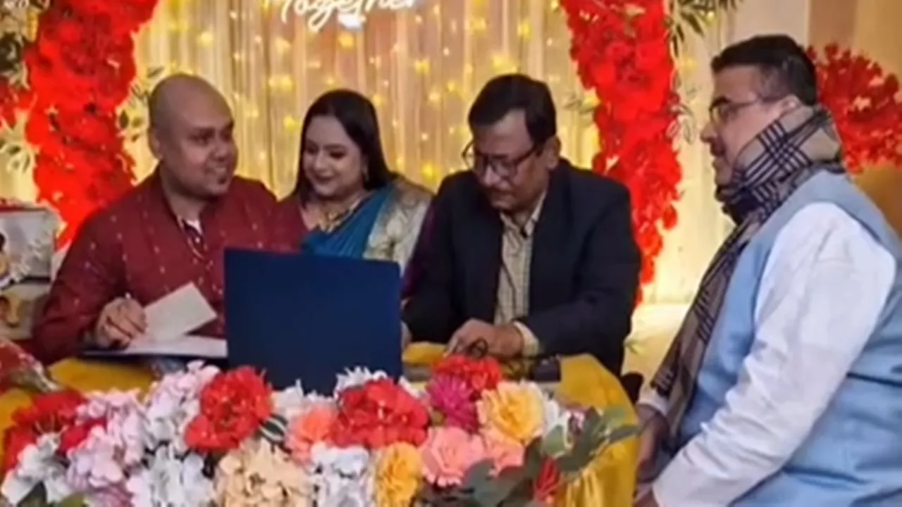Kaustav Bagchi: আইনি বিবাহের মাধ্যমে প্রেমকে পরিণতি দিলেন কৌস্তভ এবং প্রীতি