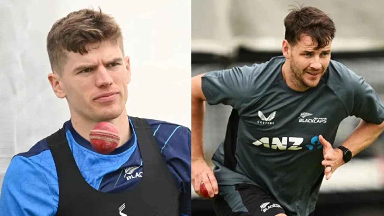 Ben Sears-Champions Trophy 2025: নিউজিল্যান্ডের চ্যাম্পিয়ন্স (NZC) ট্রফি দলে জ্যাকব ডাফির স্থলাভিষিক্ত হবেন বেন সিয়ার্স (বামদিকে)