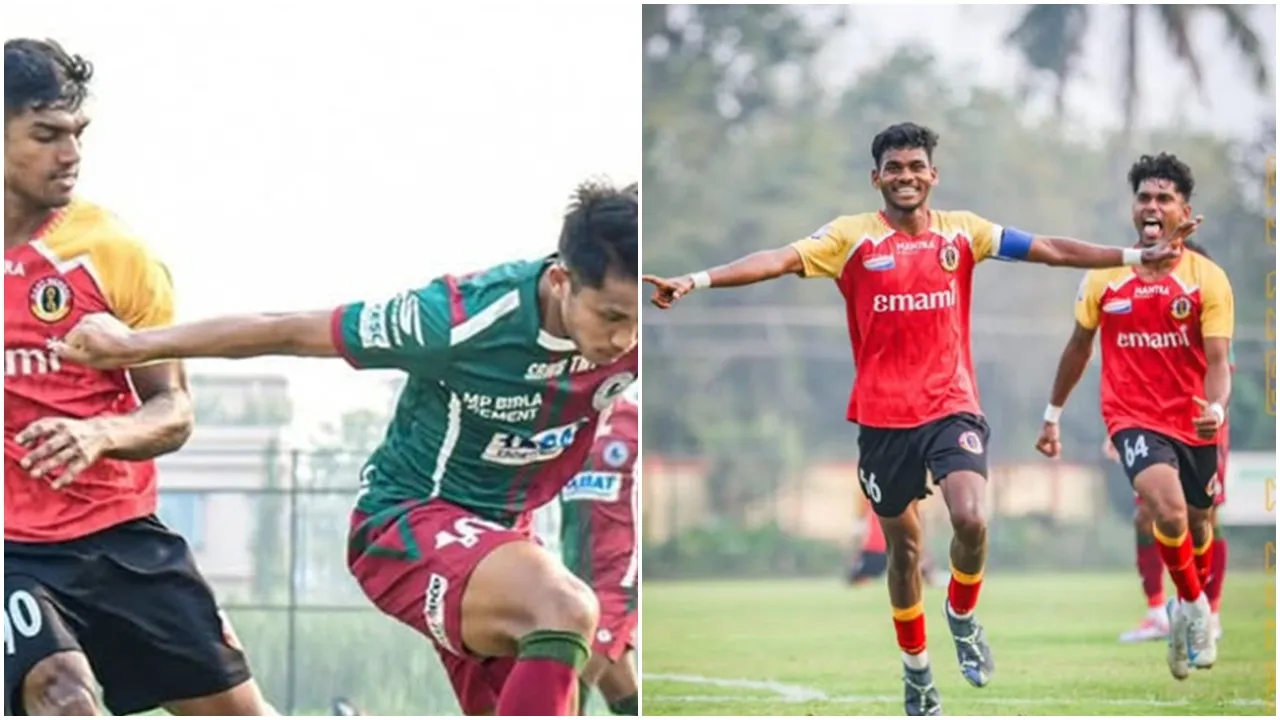 East Bengal vs Mohun Bagan: ব্যারাকপুরে ইস্টবেঙ্গল-মোহনবাগান ম্যাচের দৃশ্য