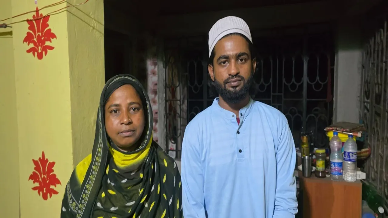 mother and son in HS together under inspiration of daughter in burdwan saktigar