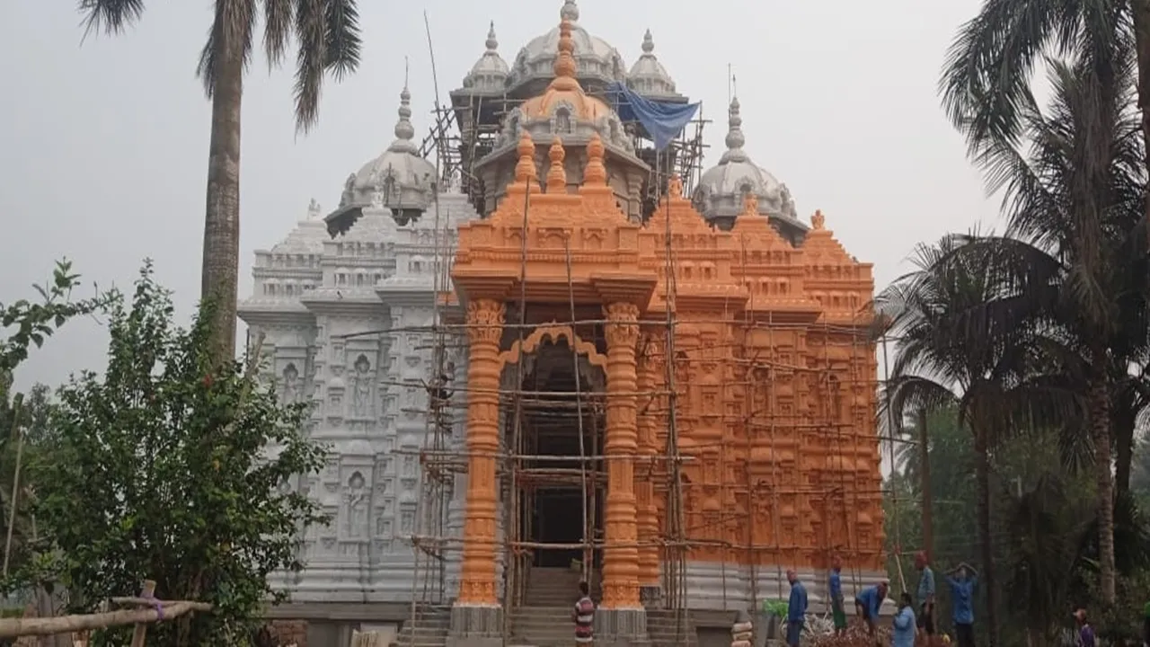 Kali temple being built in Jagatpur Mahishadal on the model of Akshardham temple: দিল্লির অক্ষরধাম মন্দিরের আদলে তৈরি হচ্ছে মহিষাদলের জগৎপুরের কালী মন্দির