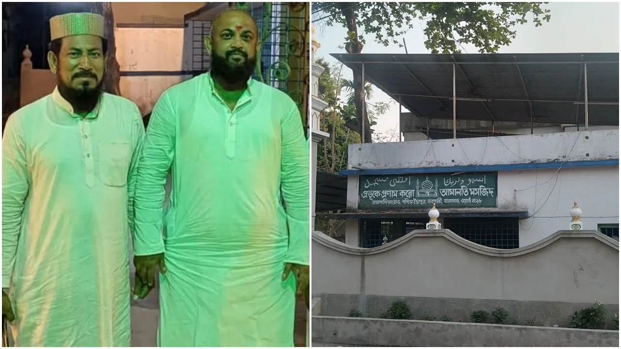  This Hindu family In amanati Mosque in their locality in Barasat