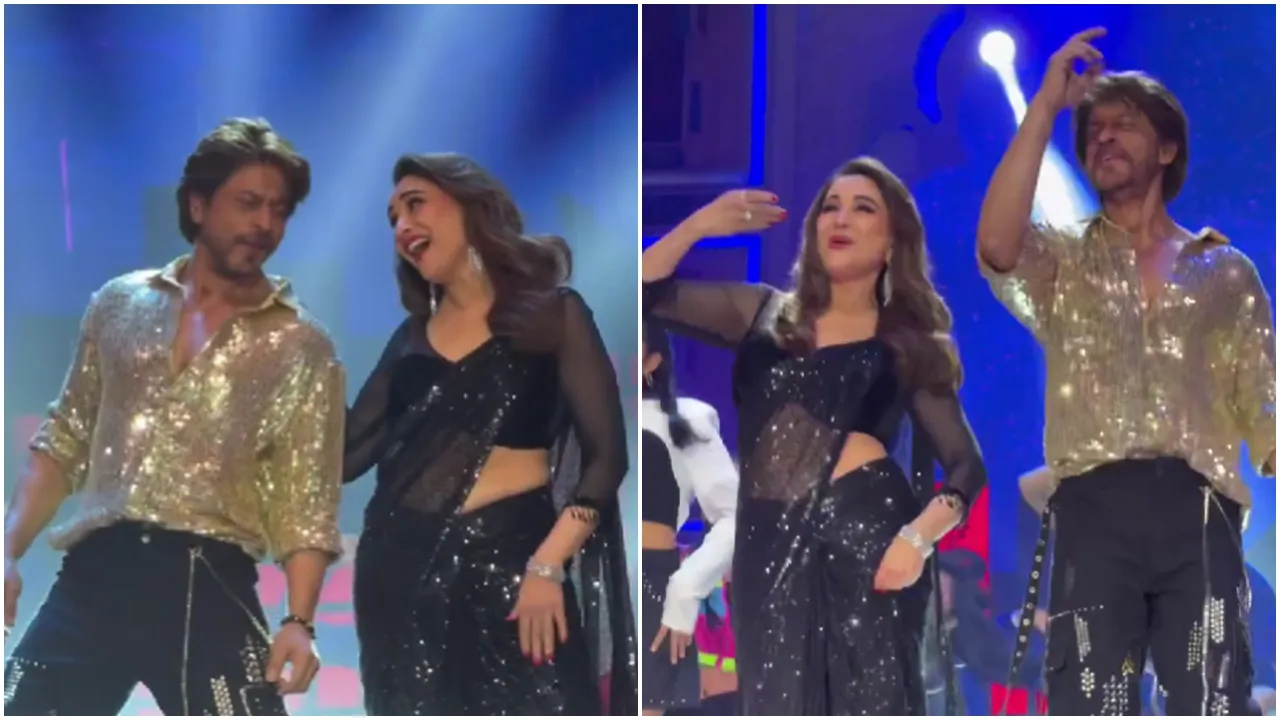 Shah Rukh Khan and Madhuri Dixit danced in Dil toh pagal hai song on iifa awards