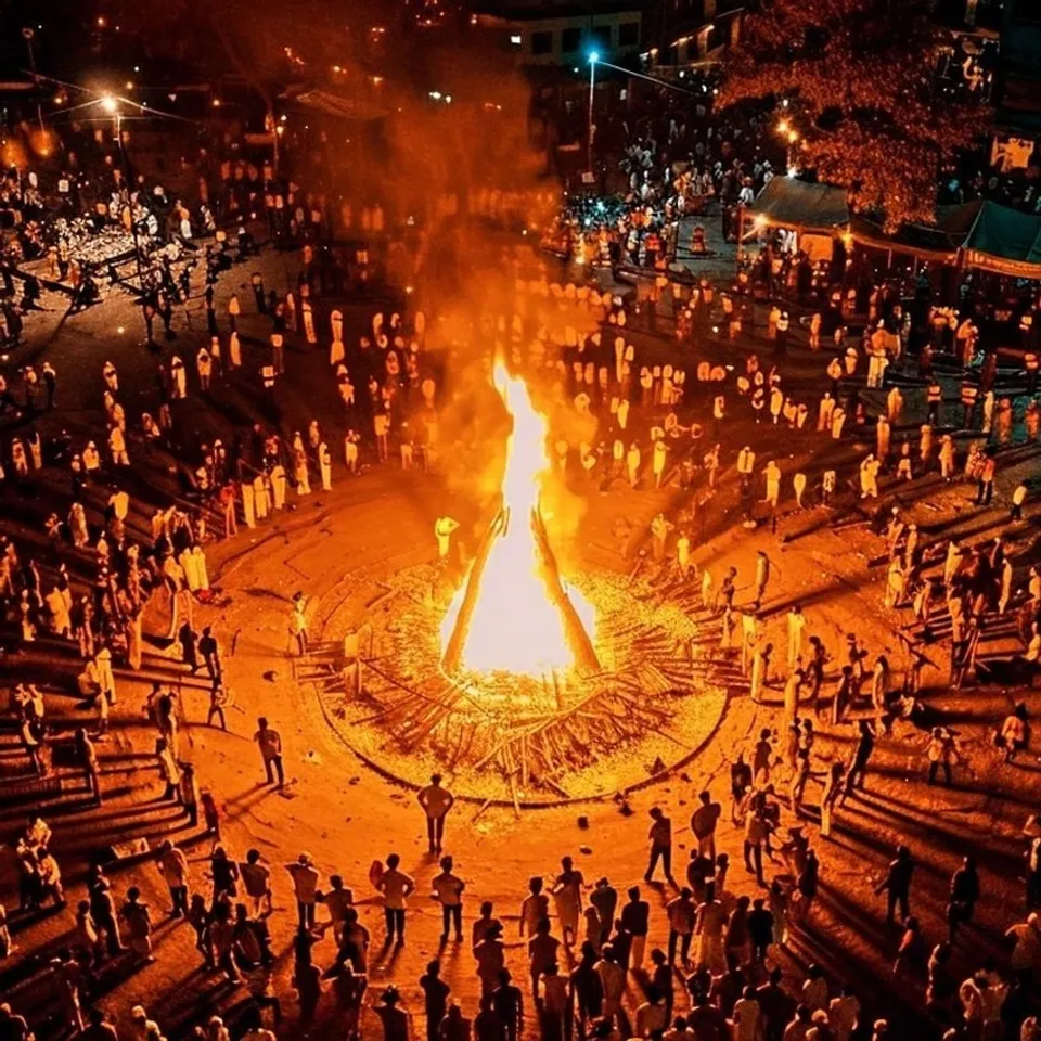 Holika Dahan: হোলিকা দহনের ঐতিহ্য বহুযুগ ধরে চলে আসছে, যাতে কাঠের সঙ্গে গোবরের ঘুঁটেও পোড়ানো হয়