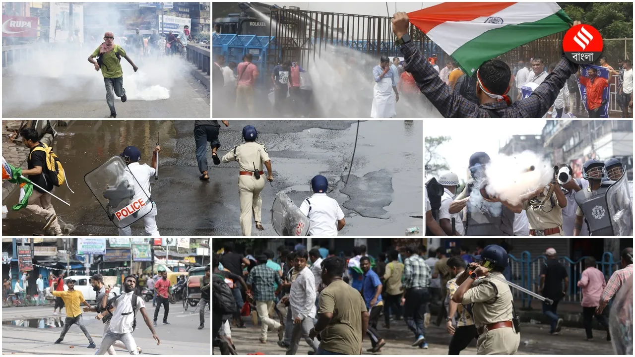 Nabanna Rally for RG Kar Protest Live Updates:  দিনভর নবান্ন অভিযান ঘিরে রণক্ষেত্র কলকাতা ও হাওড়া। দফা দফায় পুলিশ-বিক্ষোভকারীদের সংঘর্ষ। এক্সপ্রেস ফটো- পার্থ পাল এবং শশী ঘোষ