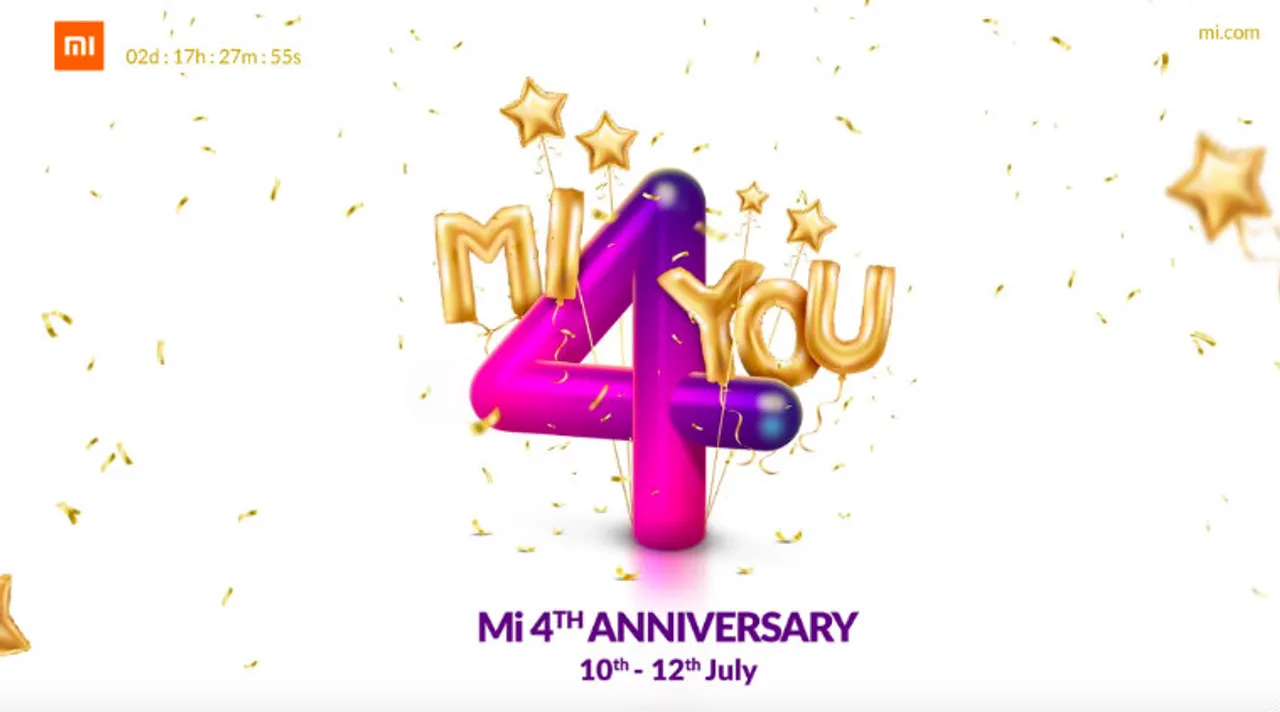 Xiaomi’s 4th Mi anniversary sale to start from July 10