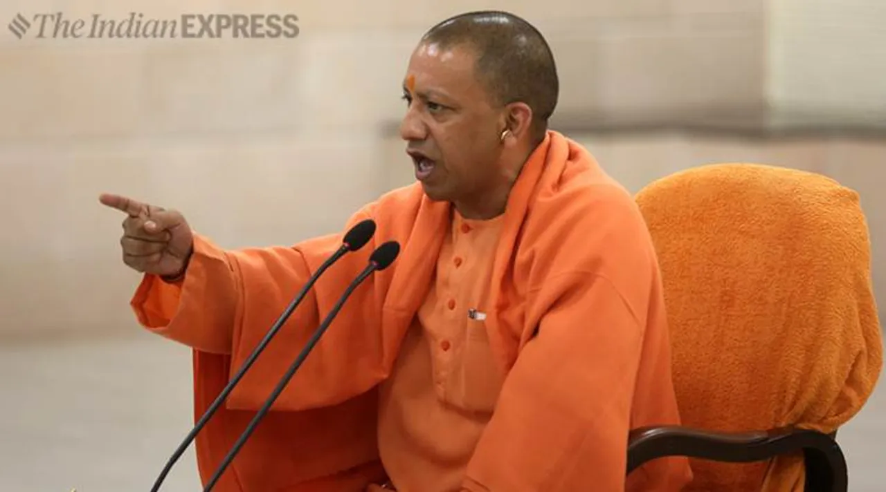 Uttar Pradesh Chief Minister Yogi Adityanath hold a press conference at his official residence in Lucknow on wednesday.Express photo by Vishal Srivastav 02.01.2019
