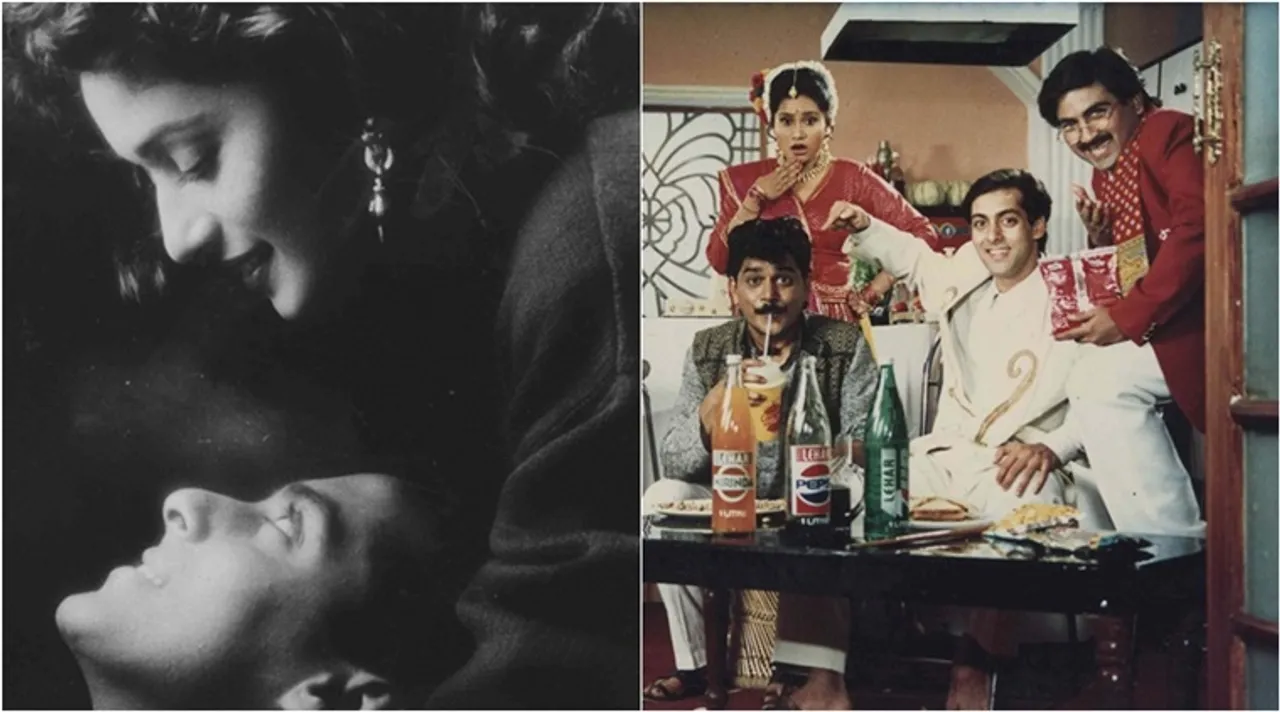 Film star Madhuri Dixit and Salman Khan in film HUM AAPKE HAIN KAUN. Express archive photo *** Local Caption *** Film star Madhuri Dixit and Salman Khan in film HUM AAPKE HAIN KAUN. Express archive photo
