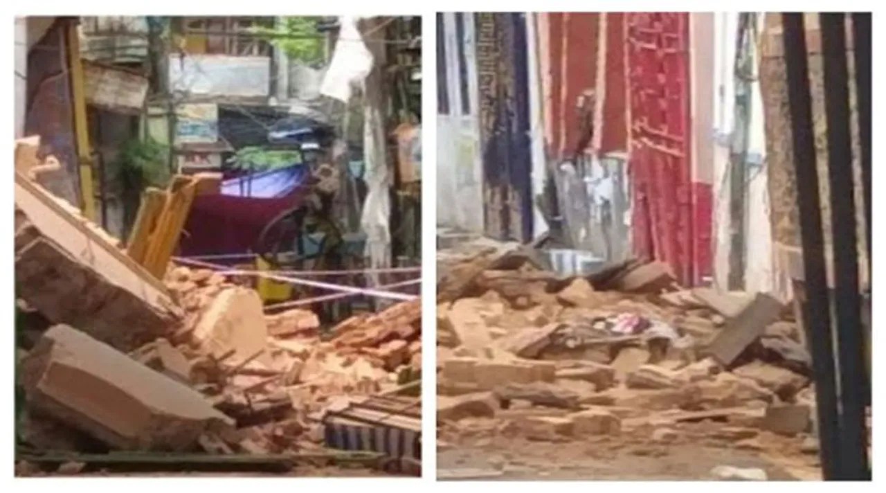 Building Collapse in Bowbazar,বৌবাজারে ভেঙে পড়ল বাড়ির একাংশ, building collapse kolkata, কলকাতায় ভেঙে পড়ল বাড়ি, bowbazar, বৌবাজার, কলকাতার খবর, kolkata news, bowbazar news, বউবাজারের খবর