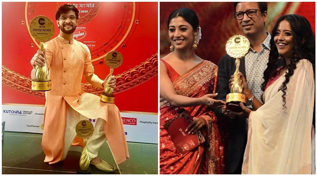 Zee Bangla Sonar Sonsar 2020 Awards who won what Actors Actresses pics album