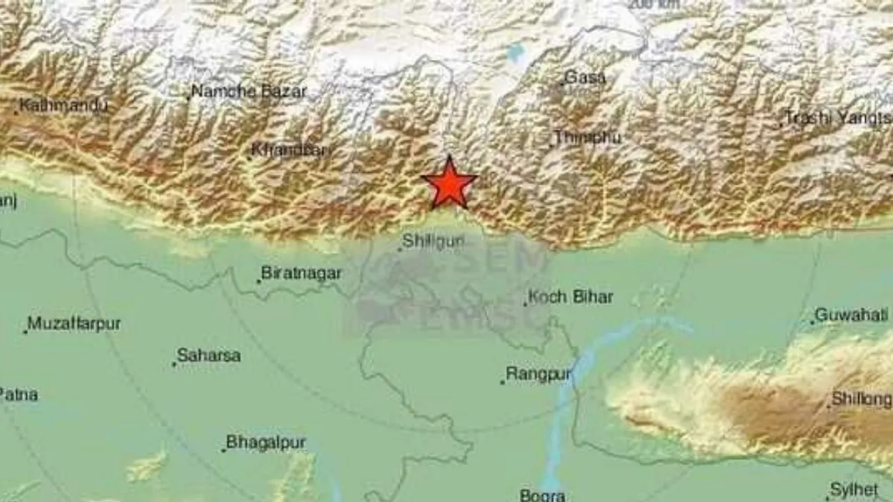 Earthquake in India, magnitude, Epicenter, nepal. Bhutan. Himalaya region