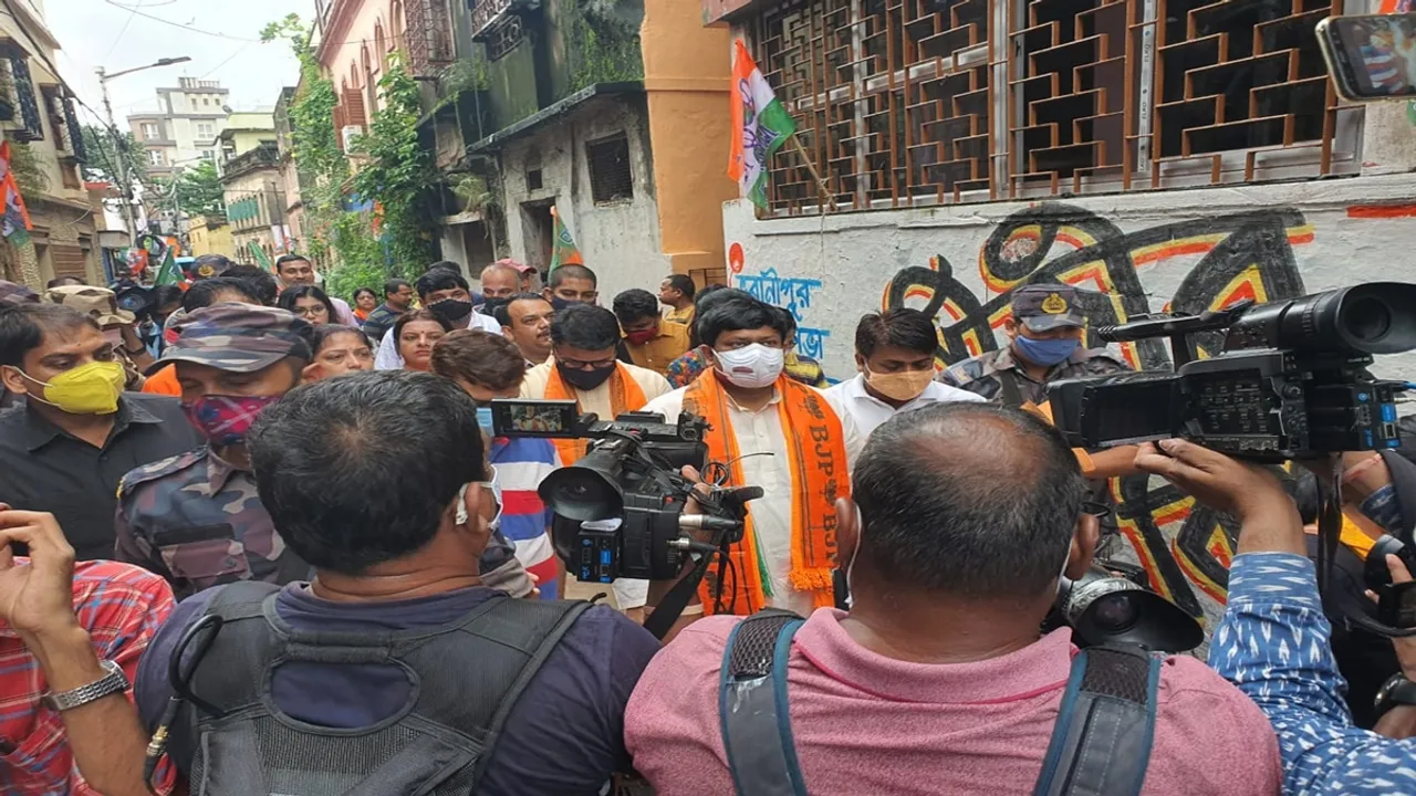Sukanta Majumder faced police obstruction while campaigning in Bhawanipur area