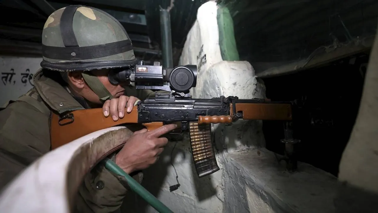 3 militants killed 4 security personnel injured in gunfight outside Srinagar