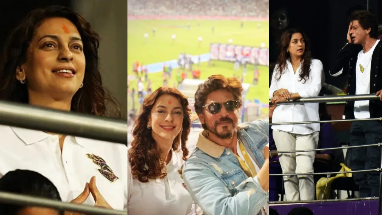 Shah Rukh Khan, Juhi Chawla, KKR, KKR owner, Shah Rukh-Juhi, KKR match, bollywood, জুহি চাওলা, শাহরুখ খান, শাহরুখ-জুহি, bengali news today, bollywood