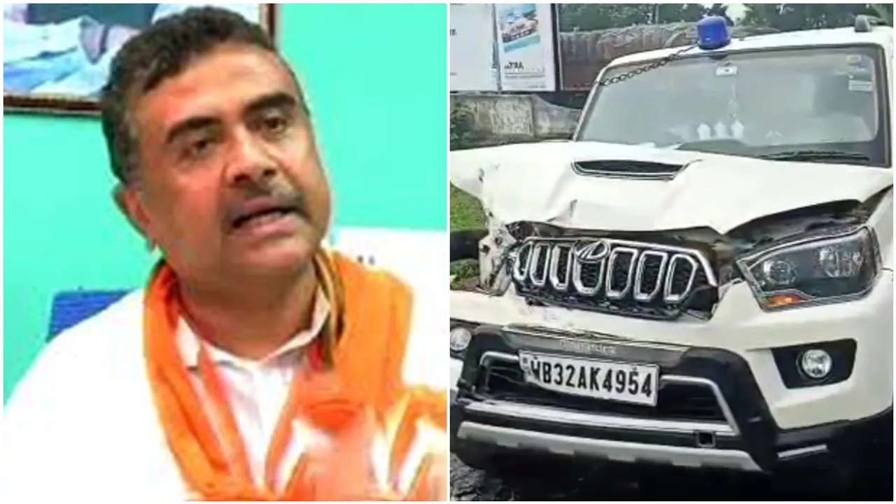 a truck hit suvendu adhikari's convoy