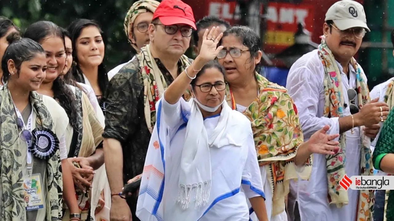 TMC 21 July, Shahid Diwas program, 21 July, Tollywood stars present at 21 July Program, Mamata Banerjee on 21 july, ২১ জুলাই, শহীদ দিবস ২১ জুলাই, একুশের মঞ্চে টলিউড তারকারা, টেলিভিশন তারকারা ২১ জুলাইয়ের মঞ্চে, Indian Express Entertainment News, Bengali daily news