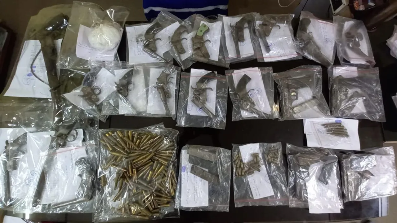 lot of weapons and explosives were recovered from chinsura