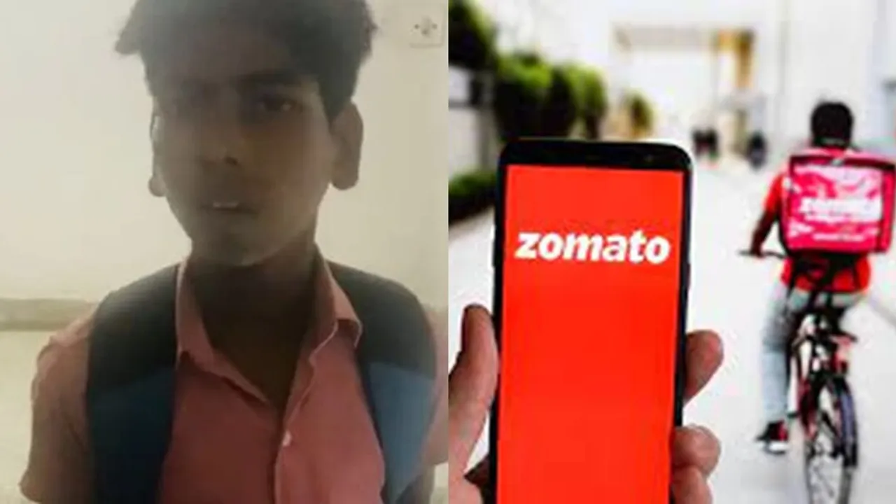 school boy zomato delivery, zomato delivery, 7 year old zomato delivery, zomato delivery agent, zomato delivery executive, school boy zomato, 7 year old boy zomato