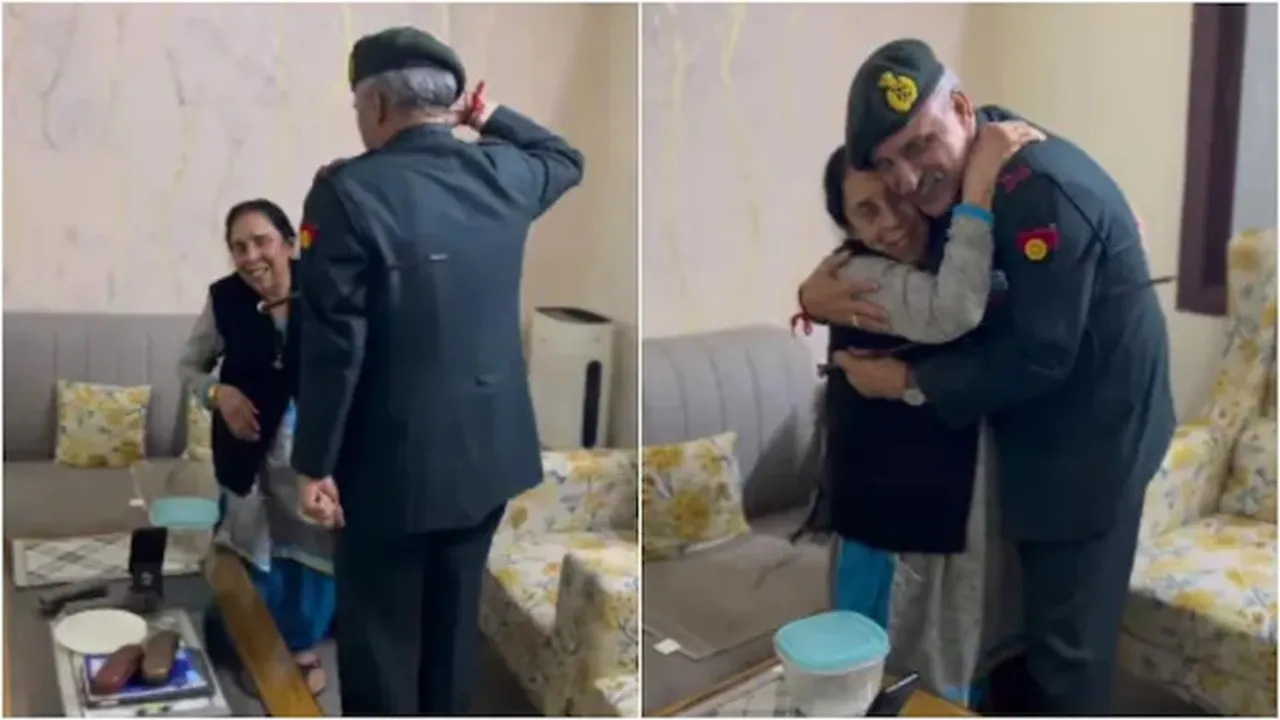 viral video, emotional moment, mother salute, viral video, just before retiring,