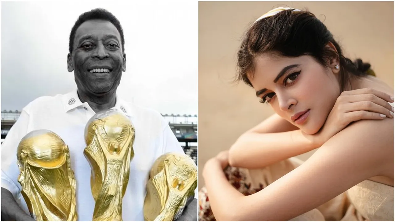 madhumita sircar tribute to pele photo with vini jr, actress get trolled