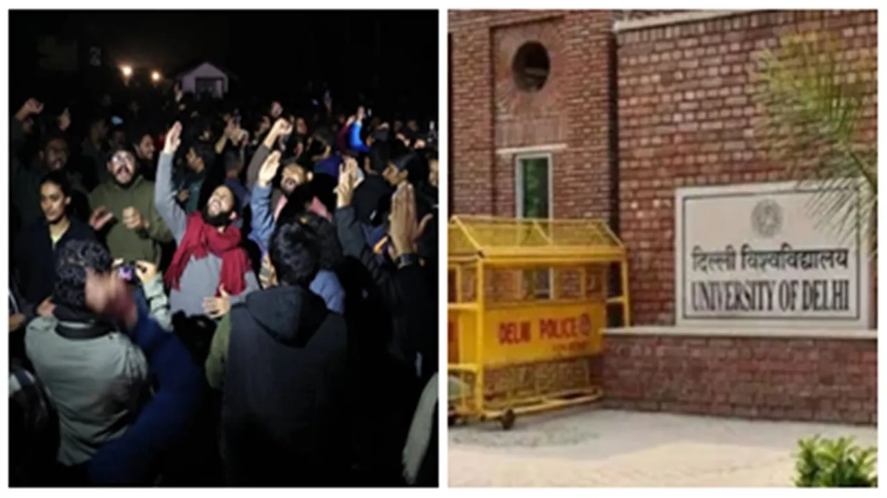 JNU protest, JNU students protest, JNU BBC's Modi documentary screening, BBC's Modi documentary BBC documentary on Modi