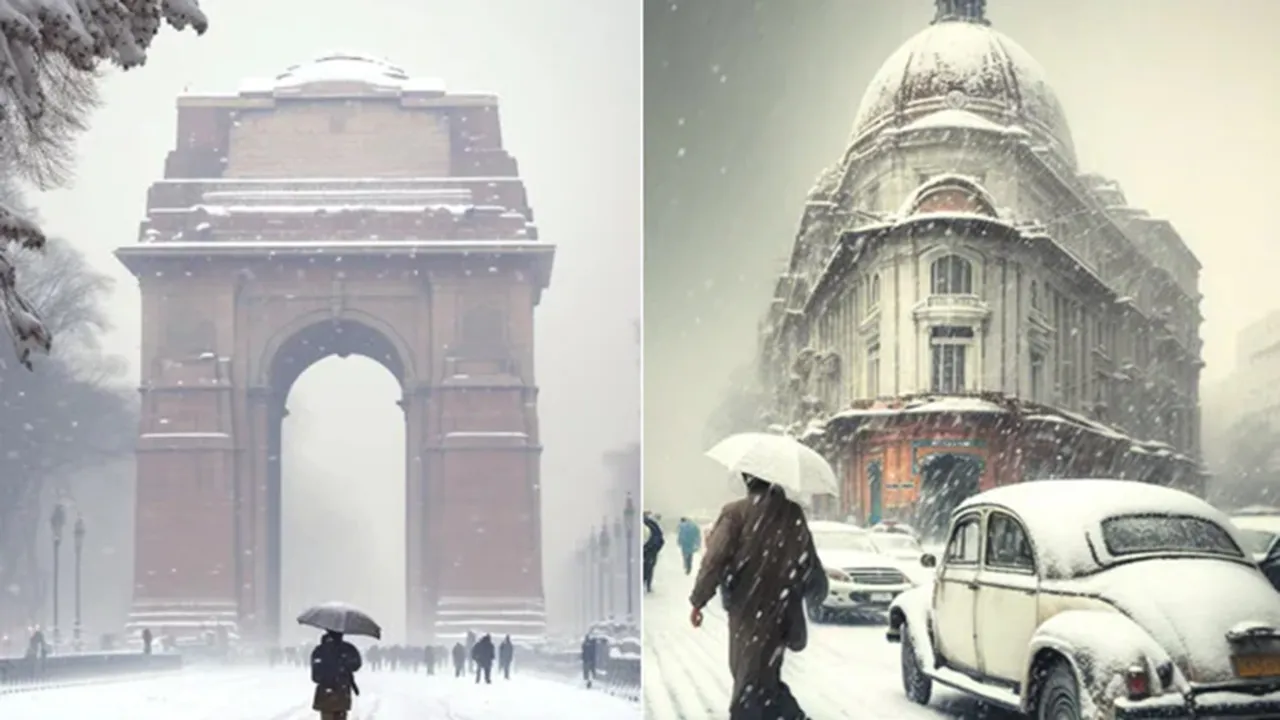 delhi, kolkata, snowfall, Artificial intelligence, viral post, twitter,"