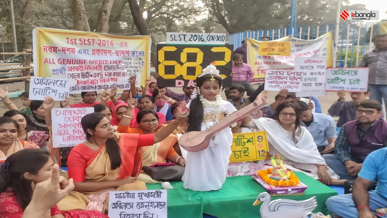 saraswati puja and ssc scam in west bengal , বঙ্গের শিক্ষায় বছরভর অস্থিরতা, তবুও খামতি-হীন বাগদেবীর আরাধনা