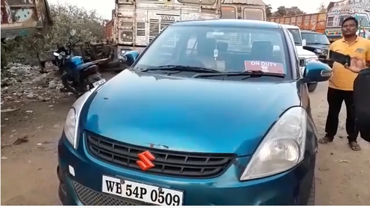 Allegedly pk-s team members are going to tmc office at Birbhum in a government car , বীরভূমে সরকারি গাড়ি চড়ে পিকের দলের সদস্যরা তৃণমূলের দফতরে যাচ্ছে বলে অভিযোগ