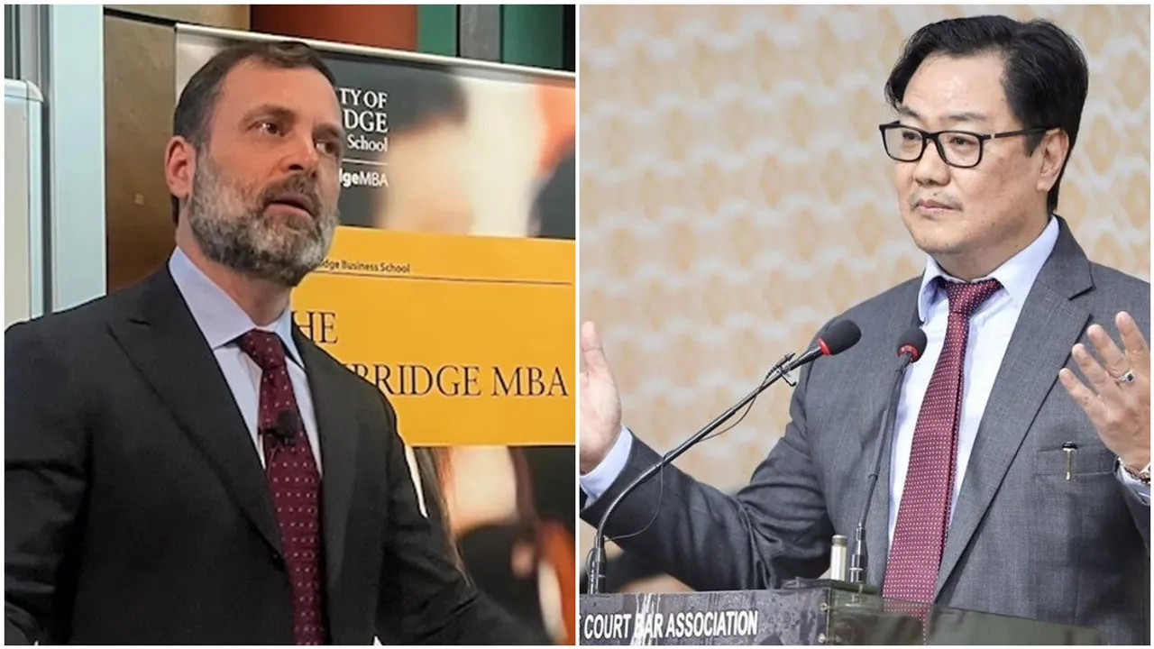 "BJP, Kiren Rijiju, Rahul Gandhi, Congress, Law Minister Kiren Rijiju Replies To Rahul Gandhi, Kiren Rijiju Attack On Rahul Gandhi, Rahul Gandhi Britain Visit, Cambridge University, Rahul Gandhi In Britain