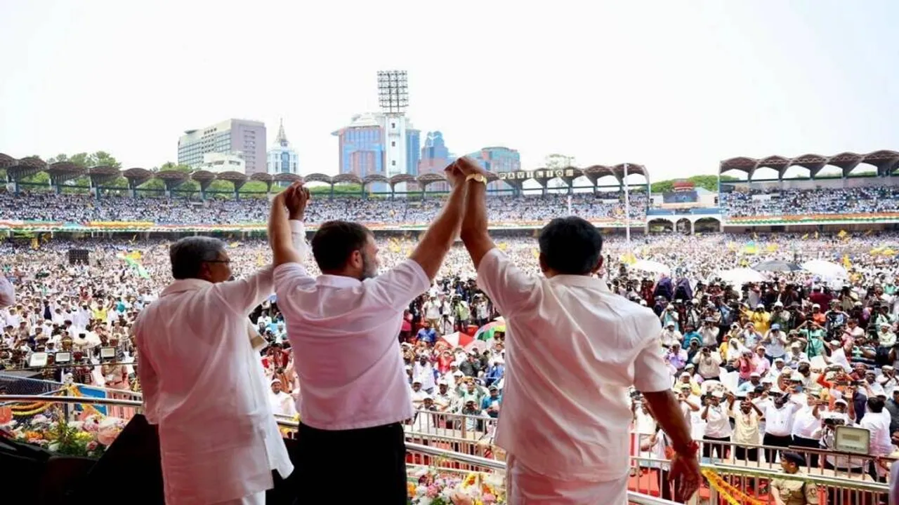 rahul gandhi in karnataka swearing in ceremony