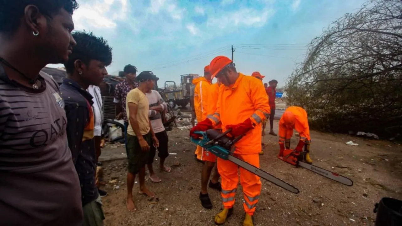 Scenes after Biparjoy cyclone devastation (EXPRESS PHOTO BY BHUPENDRA RANA)