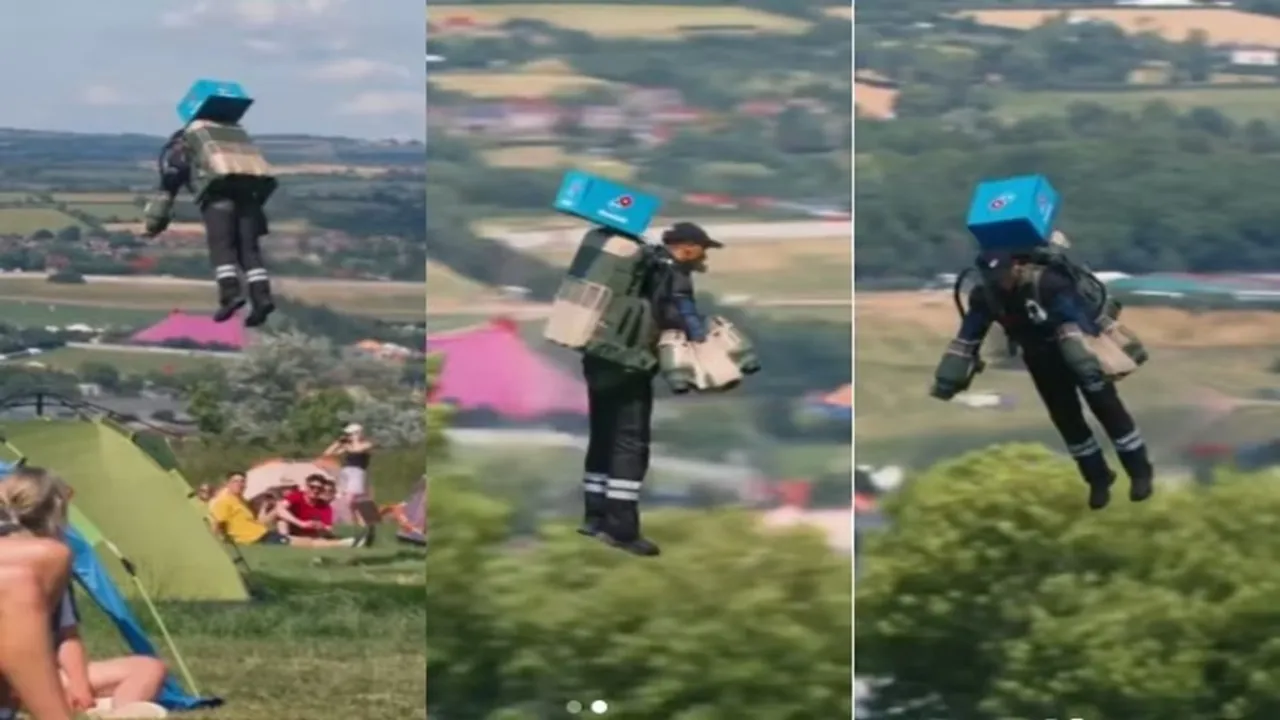 Viral Video Today,Udkar Ki Pizz Delivery,Jet Suit Pizza Delivery,Google Trends,Pizza Delivery By Sky,Flying Pizza Delivery Video,Amazing Video