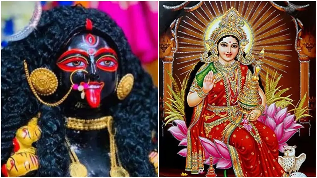 why lakshmi puja is performed on the day of kali puja , কুরূপা-ঈর্ষা-দুর্ভাগ্যের দেবী অলক্ষ্মী, তাও দীপান্বিতা অমাবস্যা পুজো পান! কেন?