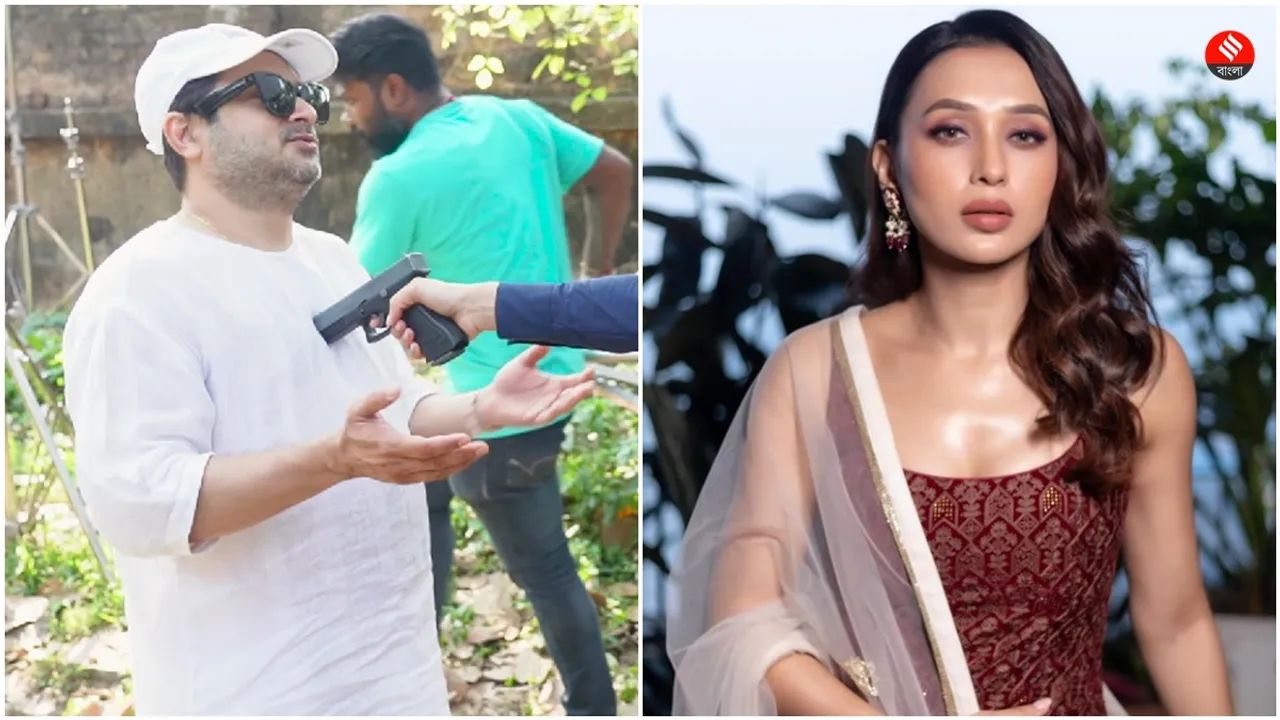 mimi chakraborty, shiboprasad, shibu nandita, mimi shibu, shibaprasad with gun, javed akhter updates, trending news, trending news today, trending news update, viral story, tollywood news, entertainment news, latest entertainment news, বিনোদন, আজকের বিনোদনের খবর, ie entertainment news, entertainment update, Indian express entertainment news, আজকের বাংলা খবর, bangla news today, today bengali news