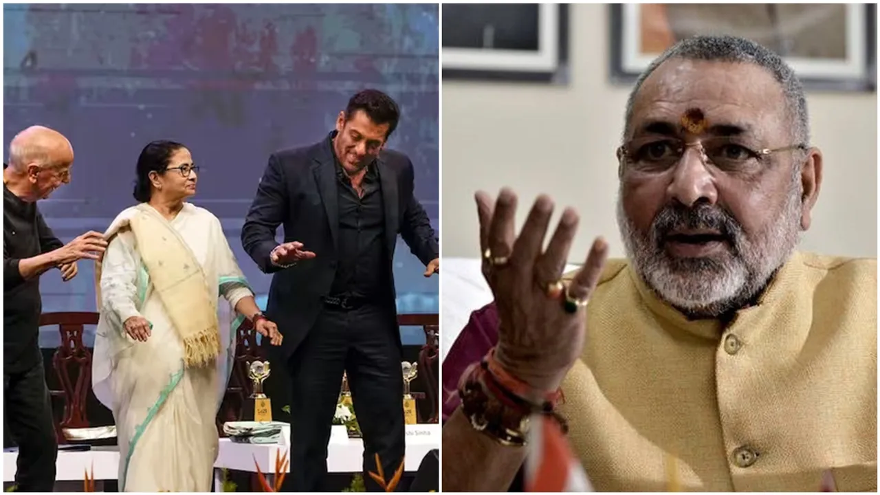 TMC MPs dharna demanding Giriraj Singhs resignation for insulting Mamata Banerjee