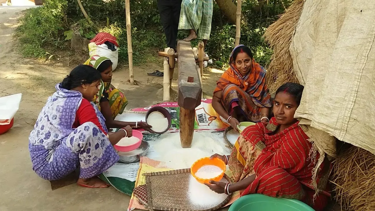 Poush Sankranti Makar Sankranti Pithe Puli Dhenki