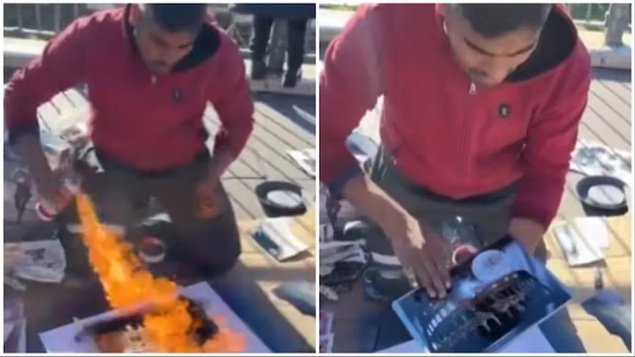 man sprays prints on macbook"," world news"," trending world news"," collesium on macbook