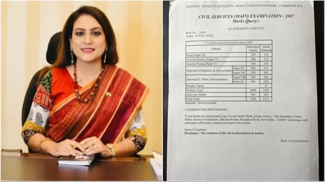 IAS officer Sonal Goel"," IAS officer news"," sonal goel shares marksheet"," sonal goel news"," IAS officer Sonal Goel UPSC marksheet