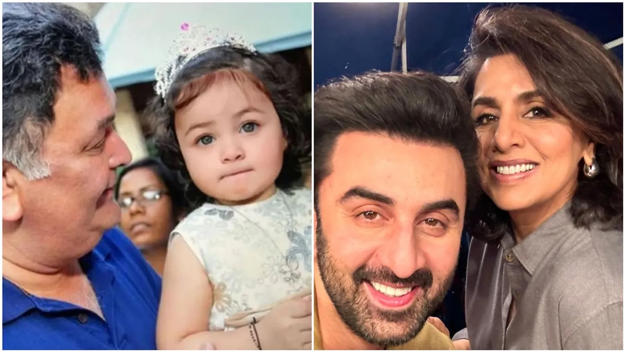 neetu singh, rishi kapoor, ranbir alia, raha