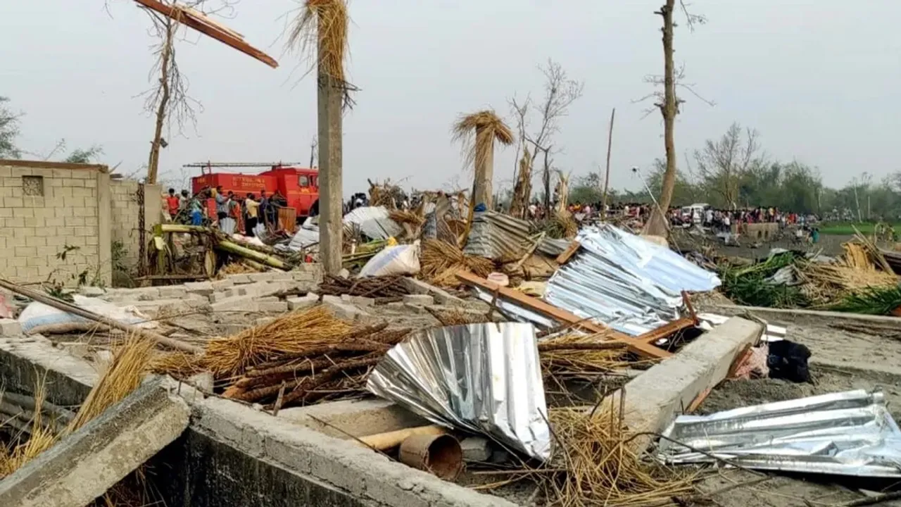 Just like a tornado Jalpaiguri storm has flown at high speed through a narrow strip