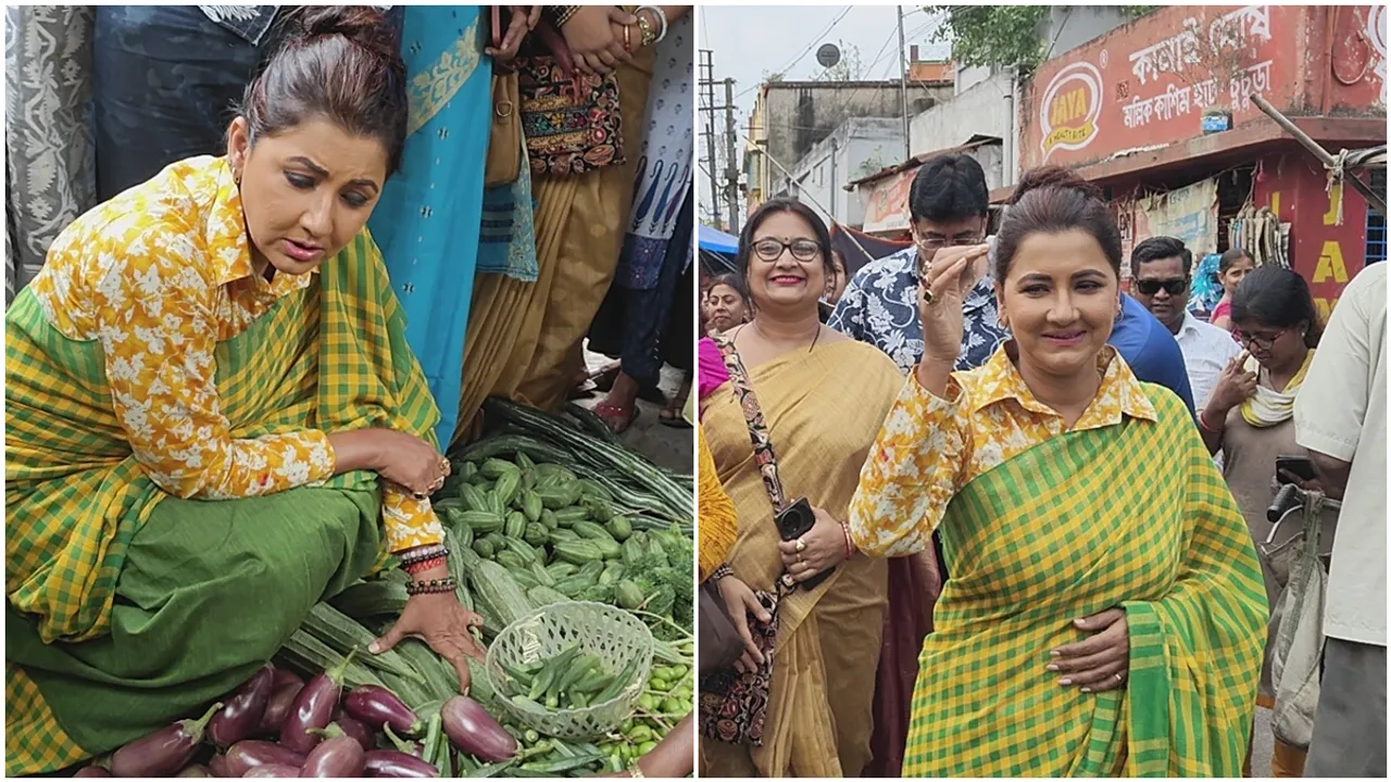 Rachana Banerjee election Campaigns in market area hooghly before election