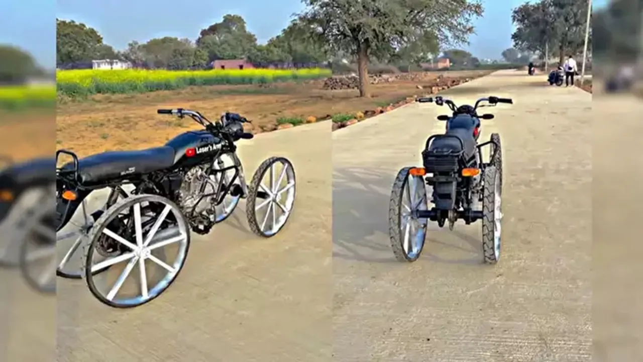 ugaad viral video, four wheeler bike video, for wheeler bike, bike viral video, instagram viral video,