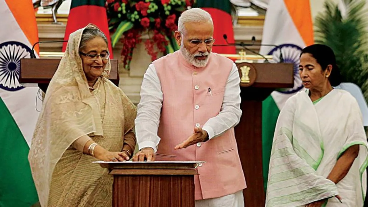 Pm Narendra Modi, Sheikh Hasina, Mamata Banerjee