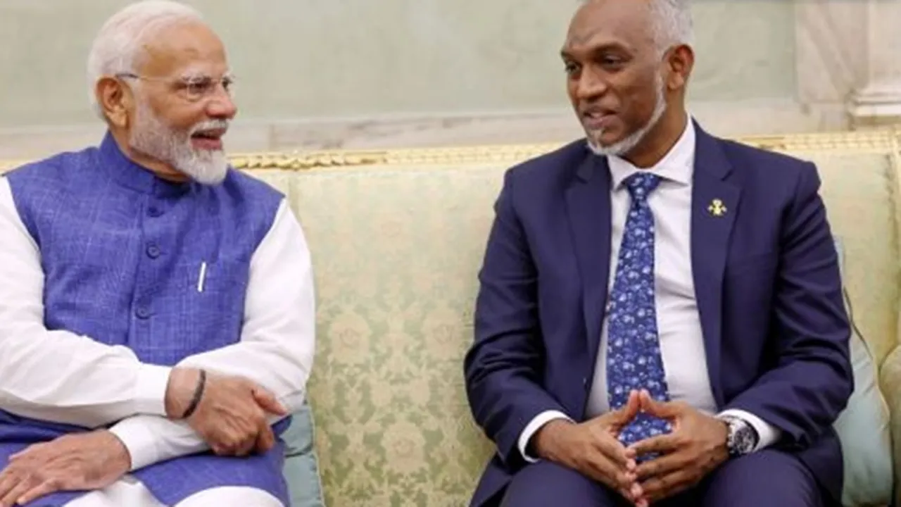 Prime Minister Narendra Modi, President of Maldives Mohamed Muizzu, প্রধানমন্ত্রী নরেন্দ্র মোদী, মালদ্বীপের প্রেসিডেন্ট মহম্মদ মুইজ্জু